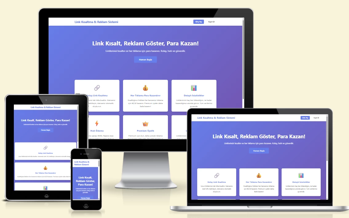 TituLink Reklamlı Link Kısaltma Scripti